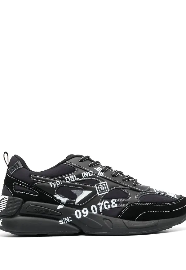 Diesel sneakers med panel - Svart