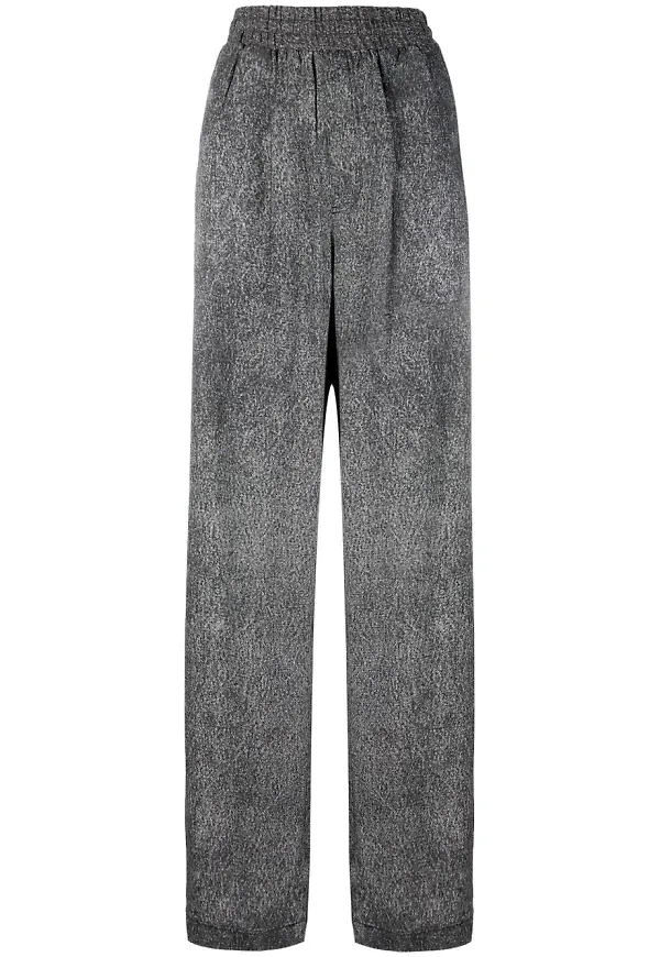 Diesel speckle-knit straight-leg trousers - Grå