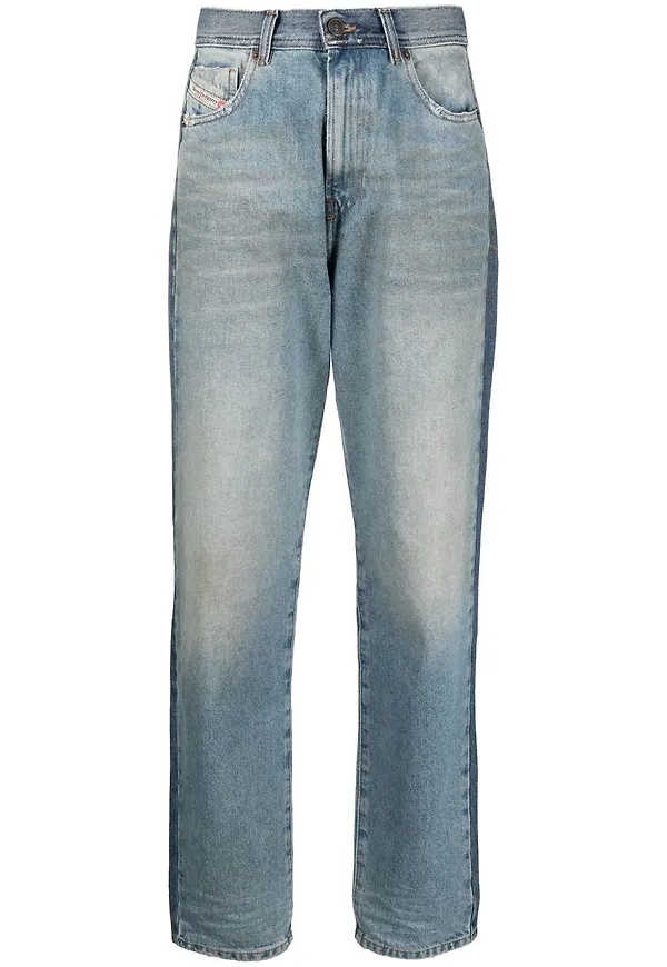 Diesel stentvättade boyfriend-jeans från 1956 - Blå