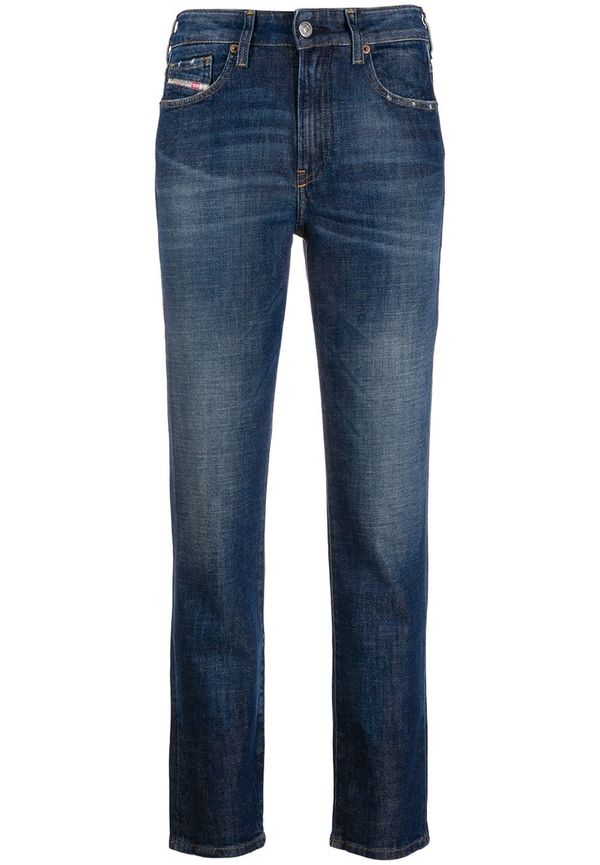 Diesel stentvättade jeans med smal passform - Blå