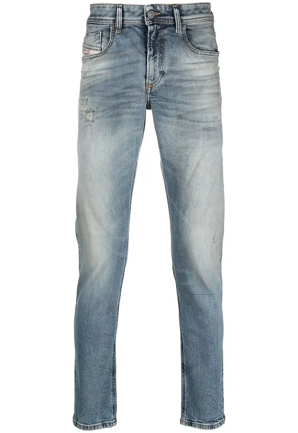 Diesel stentvättade slim fit-jeans - Blå