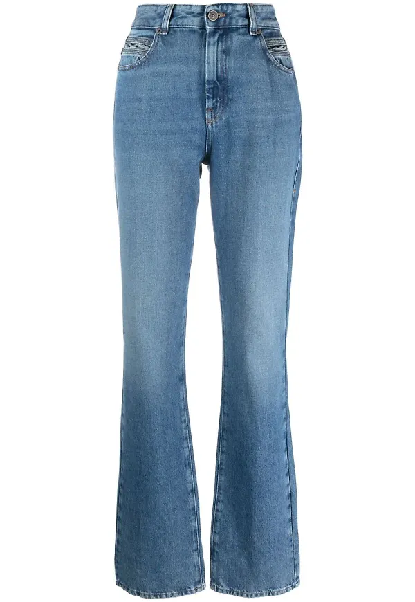 Diesel stentvättade straight-jeans - Blå