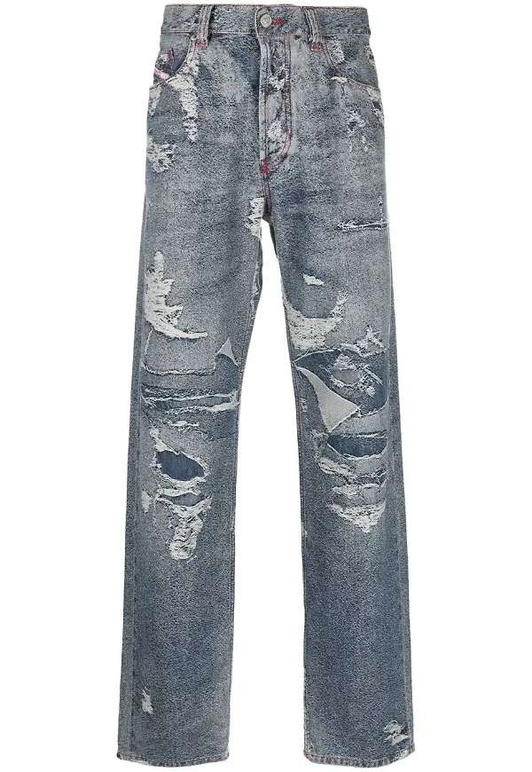 Diesel straight-jeans från 2010 - Blå
