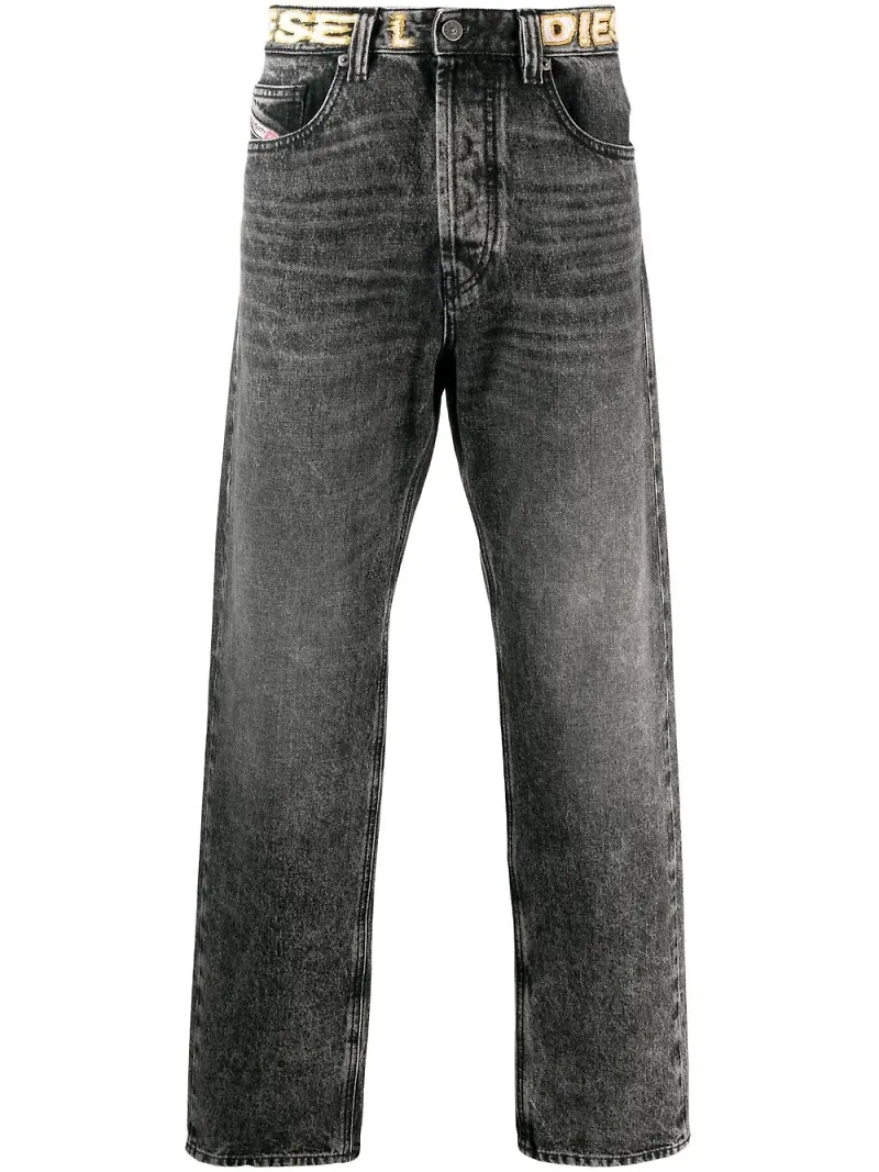 Diesel straight-jeans från 2010 - Grå