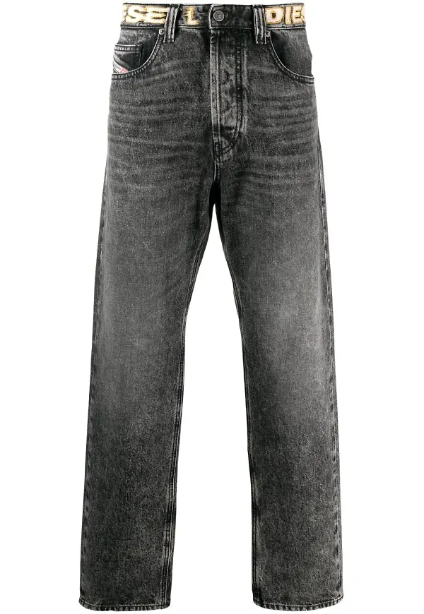 Diesel straight-jeans från 2010 - Grå