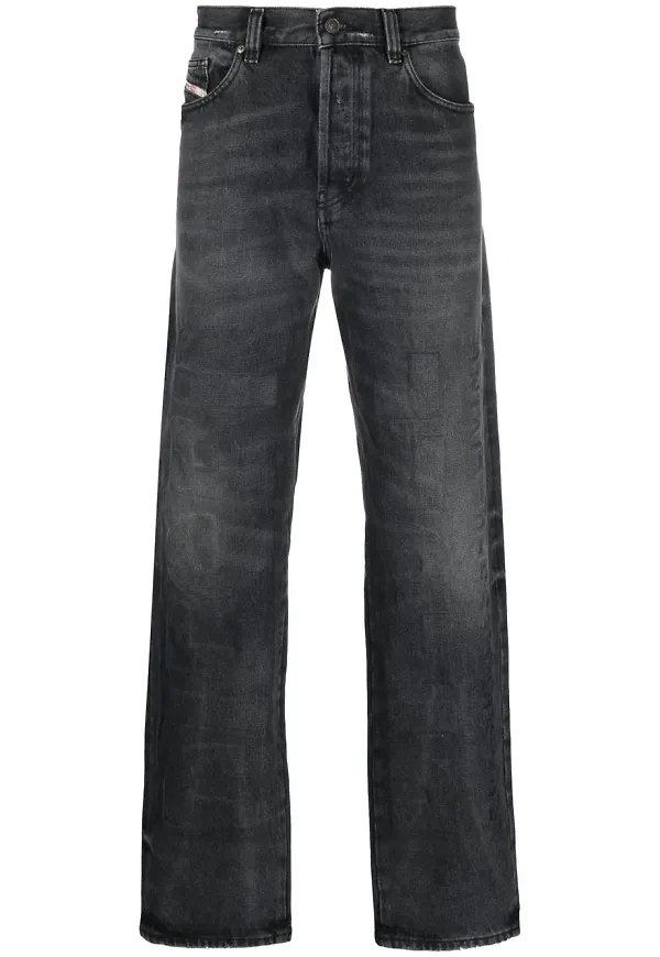 Diesel straight-jeans från 2010 - Svart