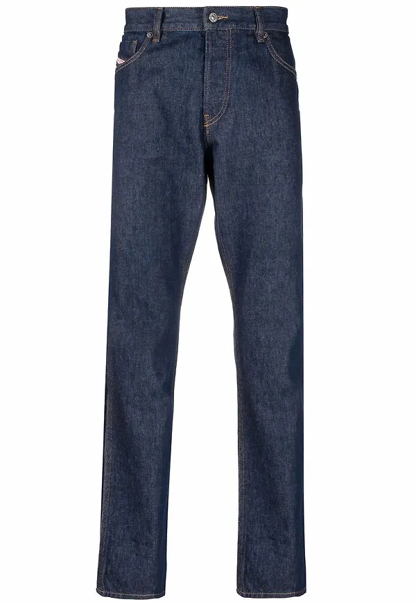 Diesel straight-jeans med hög midja - Blå
