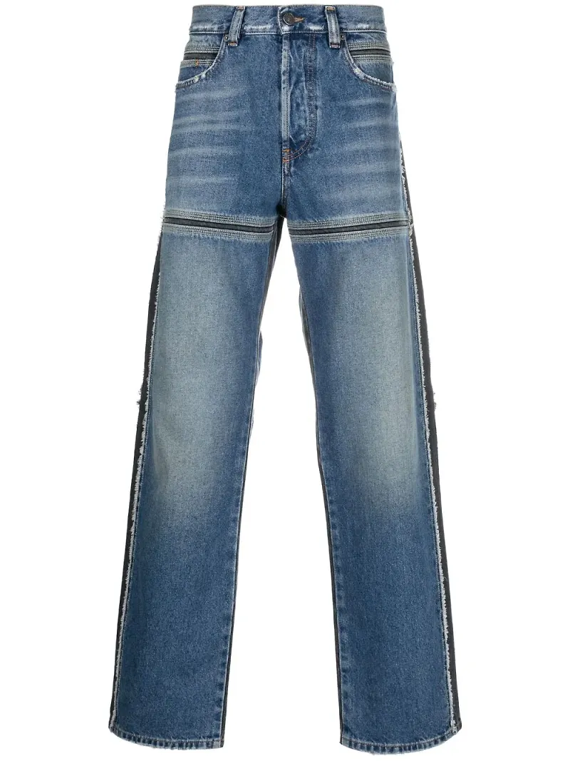 Diesel straight-jeans med randdetalj - Blå
