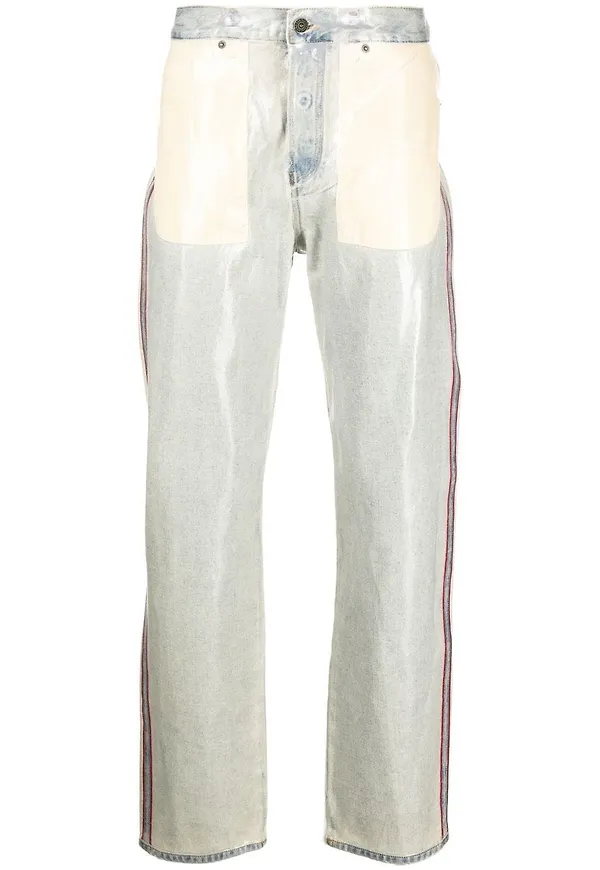 Diesel straight-jeans med sidorand - Blå