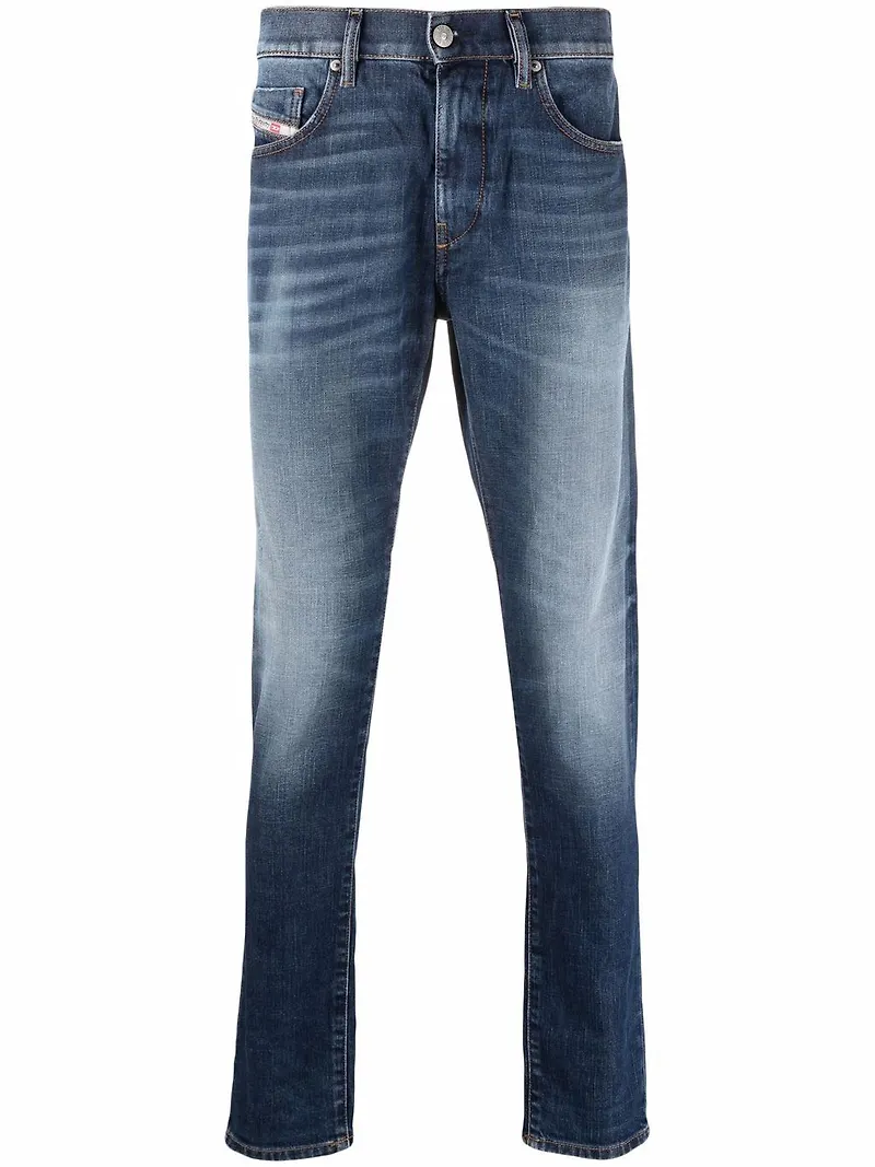 Diesel straight-jeans med smal passform - Blå