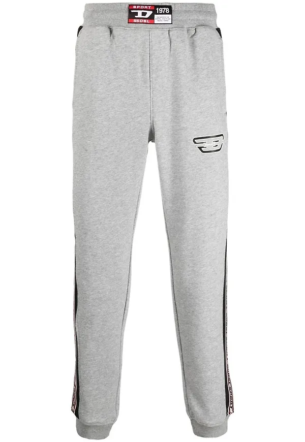 Diesel sweatpants med logotypmärke - Grå