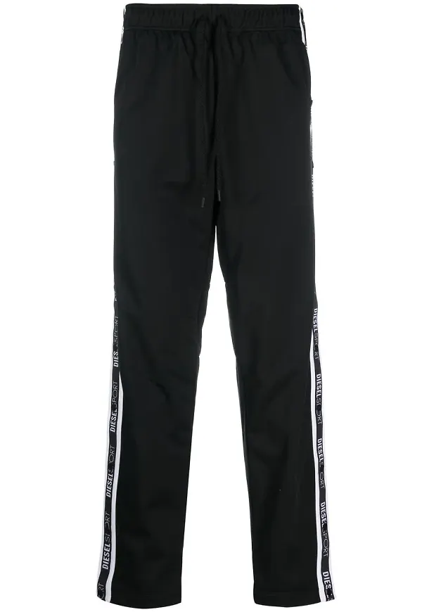 Diesel sweatpants med randdetalj - Svart