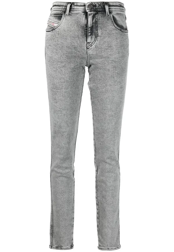 Diesel syratvättade straight-jeans från 2015 - Grå
