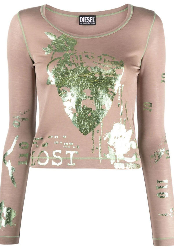 Diesel T-Ballersi långärmad t-shirt - Neutral