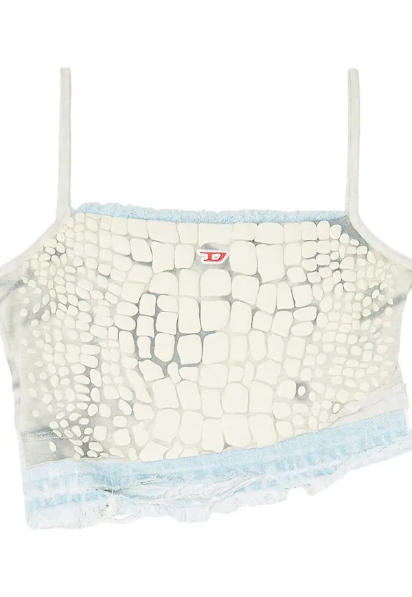Diesel T-Hopler alligator-effect top - Vit