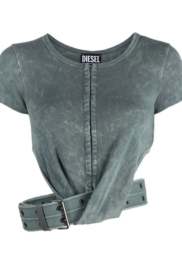 Diesel t-shirt med bälte - Grå