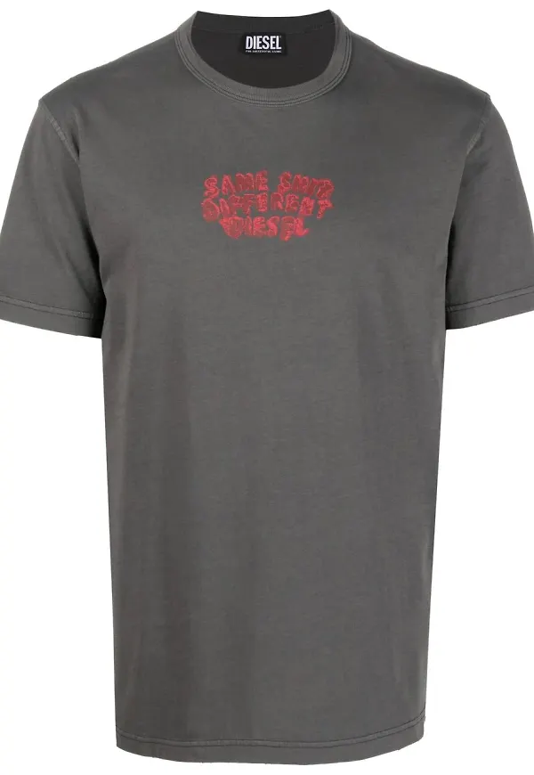 Diesel t-shirt med grafiskt tryck - Brun