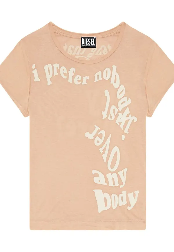 Diesel t-shirt med grafiskt tryck - Brun