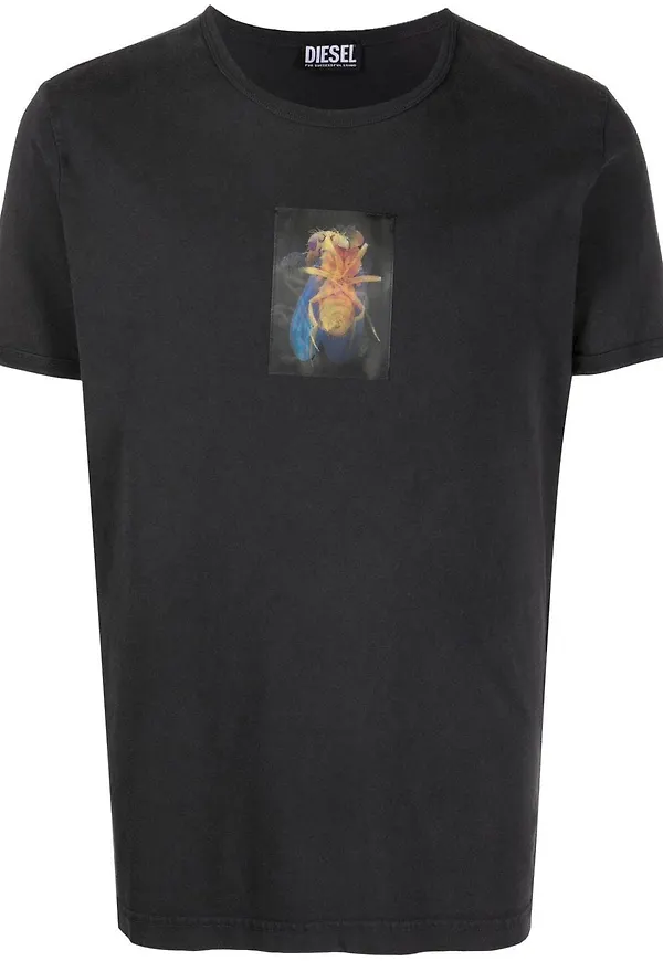 Diesel t-shirt med grafiskt tryck - Grå