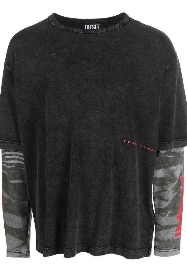 Diesel t-shirt med grafiskt tryck - Grå