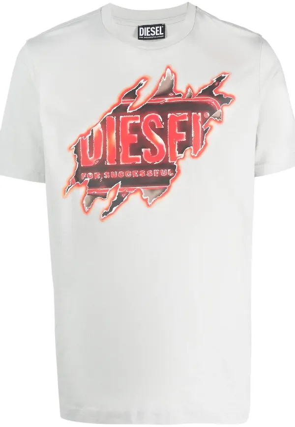 Diesel t-shirt med grafiskt tryck - Grön