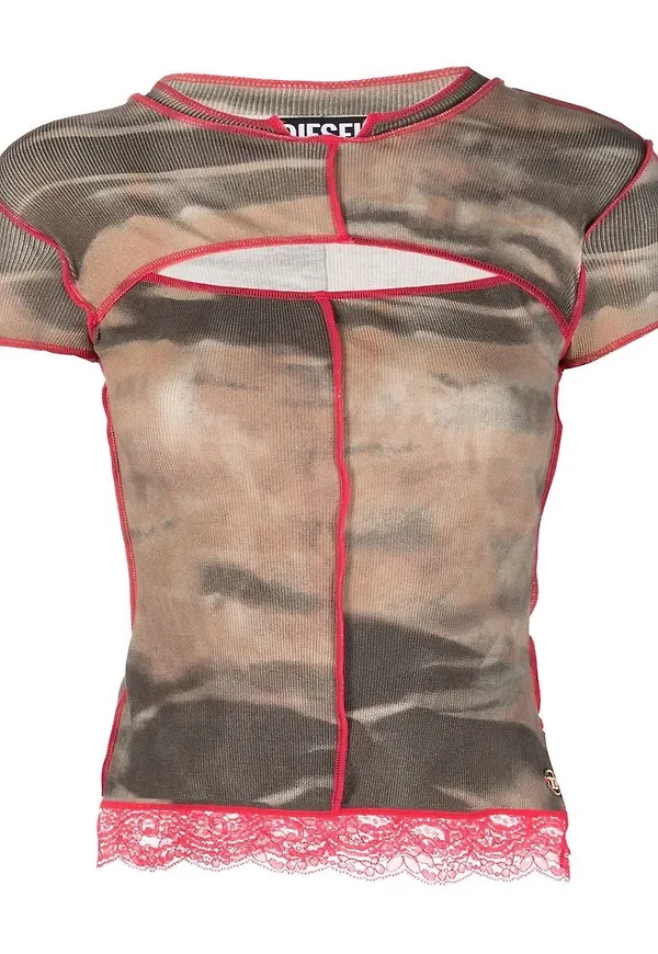Diesel t-shirt med grafiskt tryck - Grön