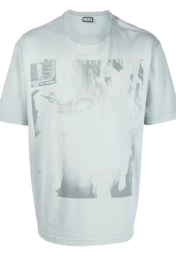 Diesel t-shirt med grafiskt tryck - Grön