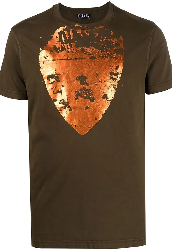 Diesel t-shirt med grafiskt tryck - Grön