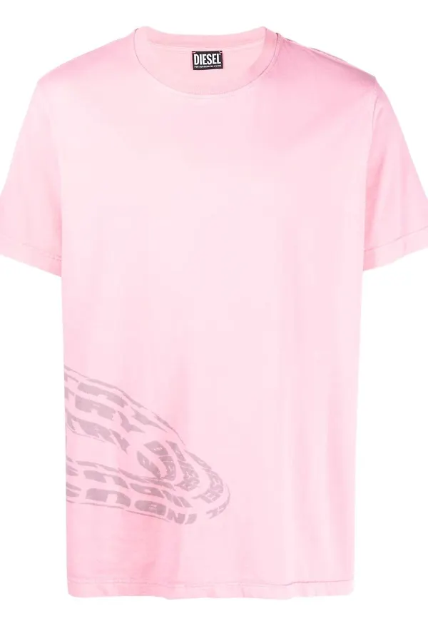 Diesel t-shirt med grafiskt tryck - Rosa