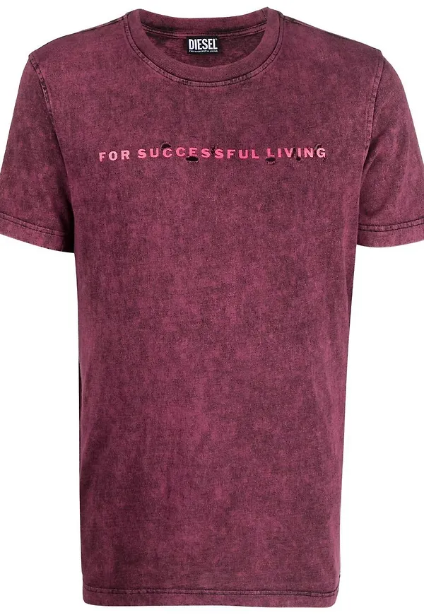Diesel t-shirt med grafiskt tryck - Rosa
