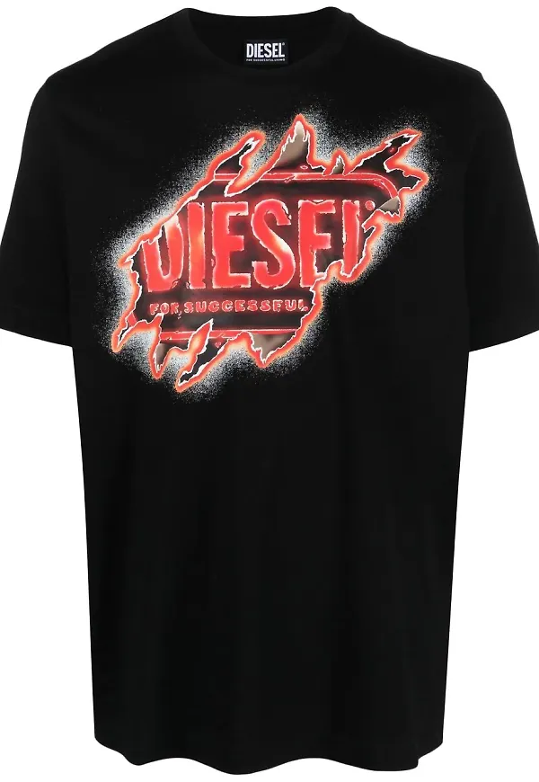 Diesel t-shirt med grafiskt tryck - Svart