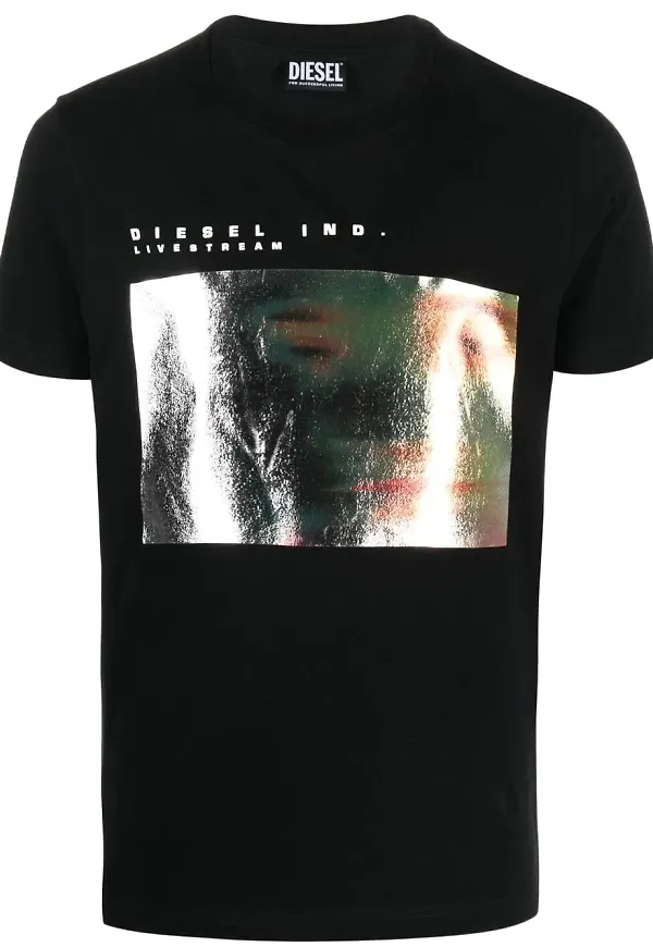 Diesel t-shirt med grafiskt tryck - Svart