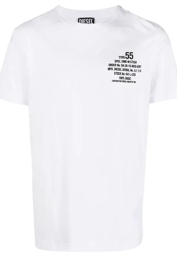 Diesel t-shirt med grafiskt tryck - Vit