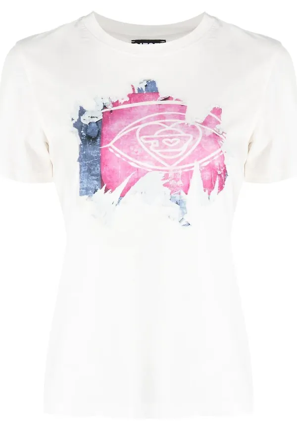 Diesel t-shirt med grafiskt tryck - Vit