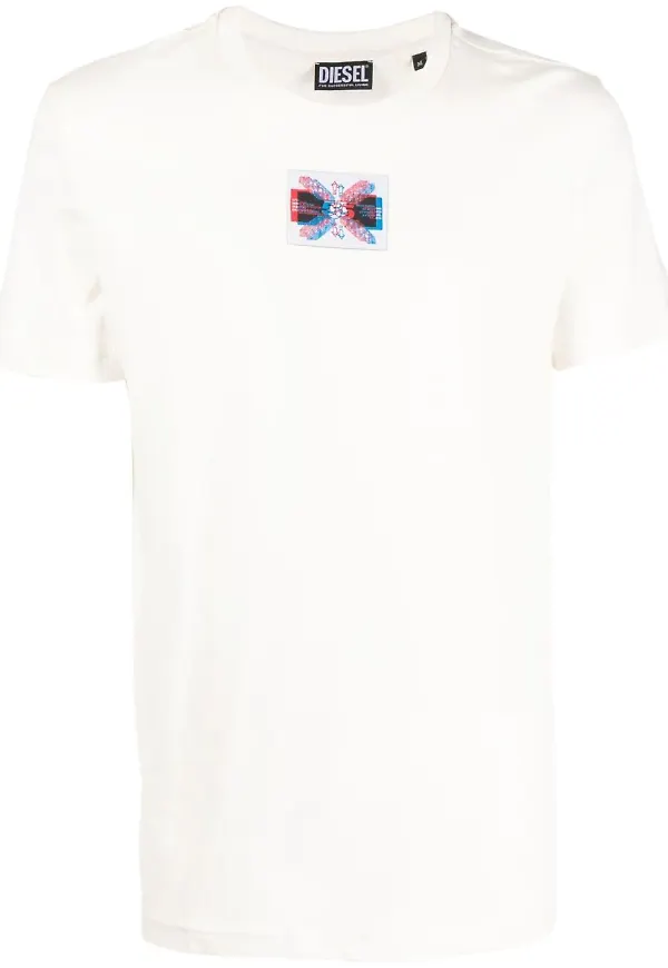 Diesel t-shirt med grafiskt tryck - Vit
