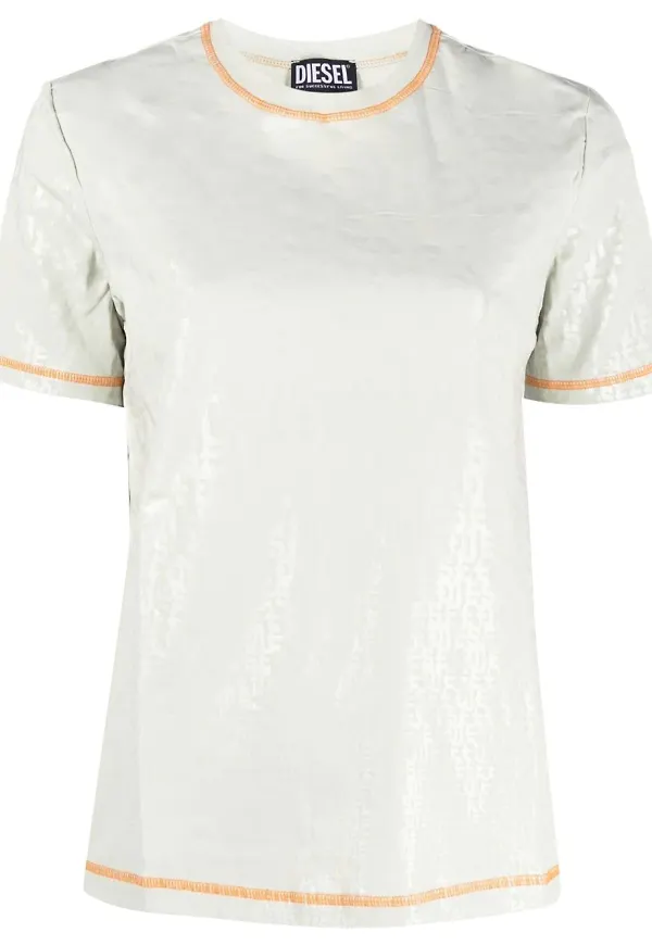 Diesel t-shirt med kontrastkant - Grön