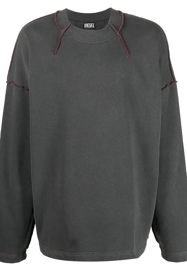 Diesel t-shirt med kontraststygn - Grå