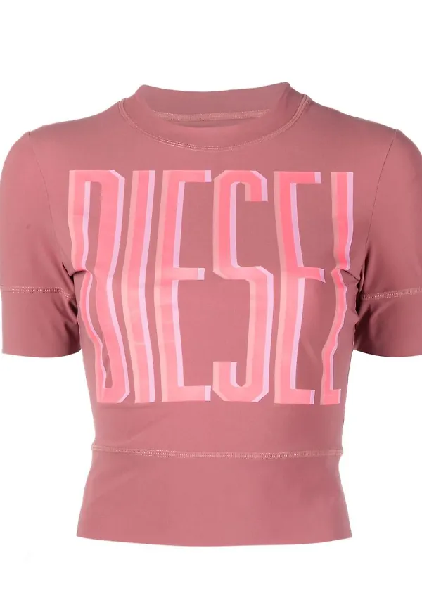 Diesel t-shirt med logotyp - Rosa