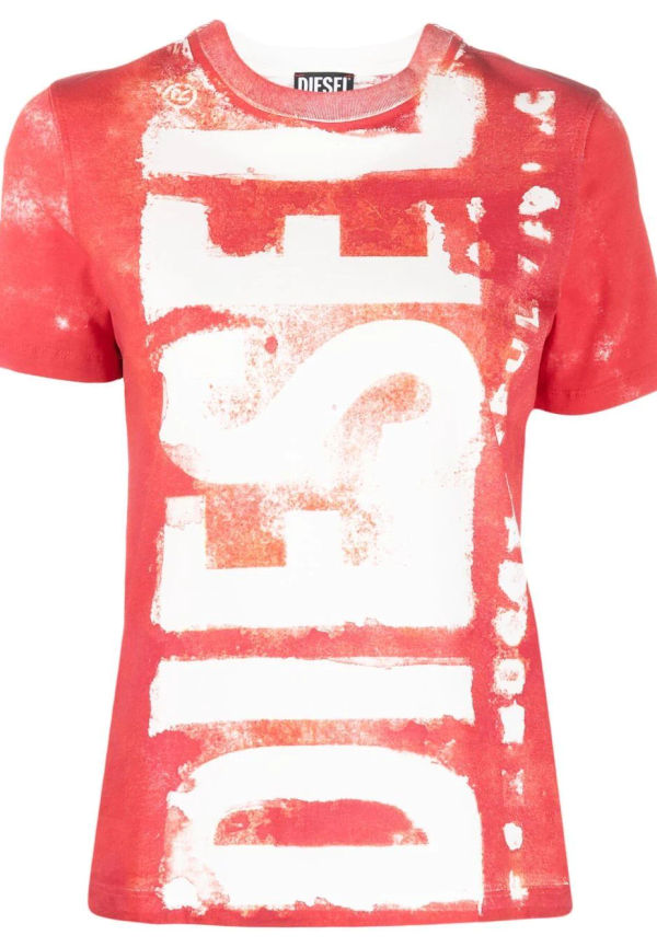 Diesel t-shirt med logotyp - Röd