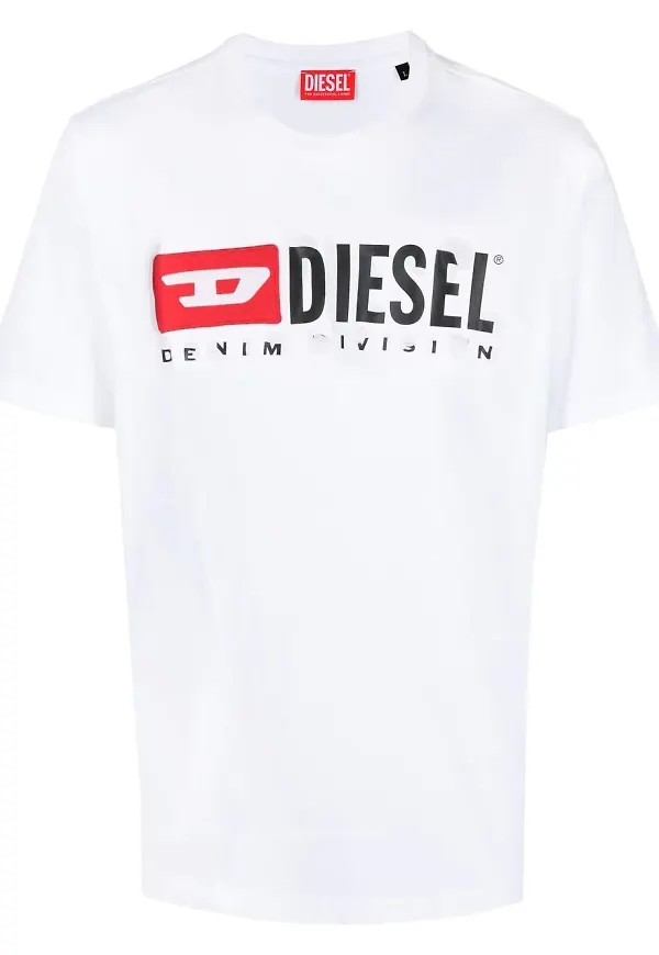 Diesel t-shirt med logotyp - Vit