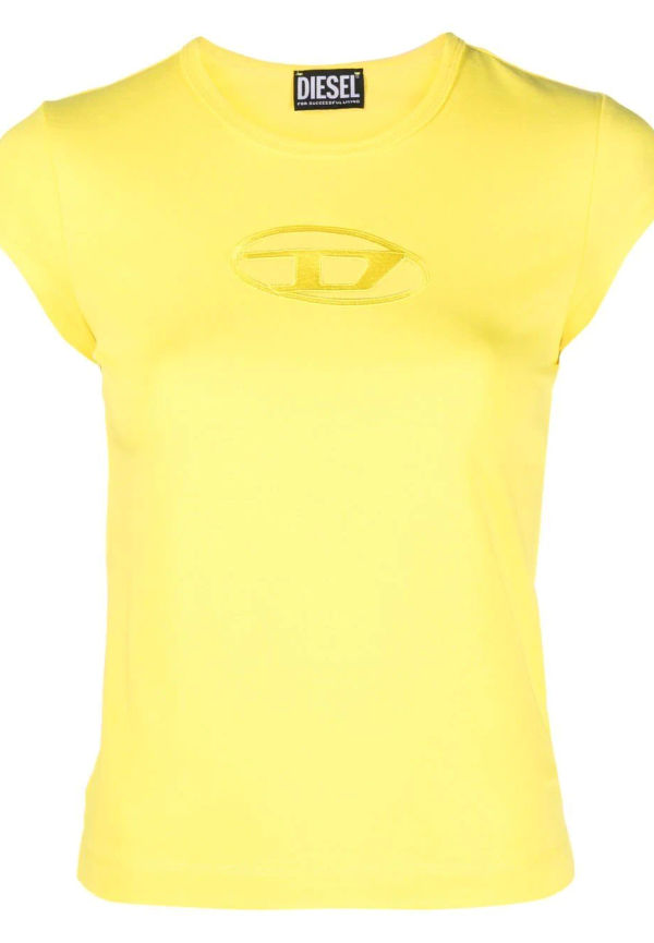 Diesel t-shirt med logotypmärke - Gul