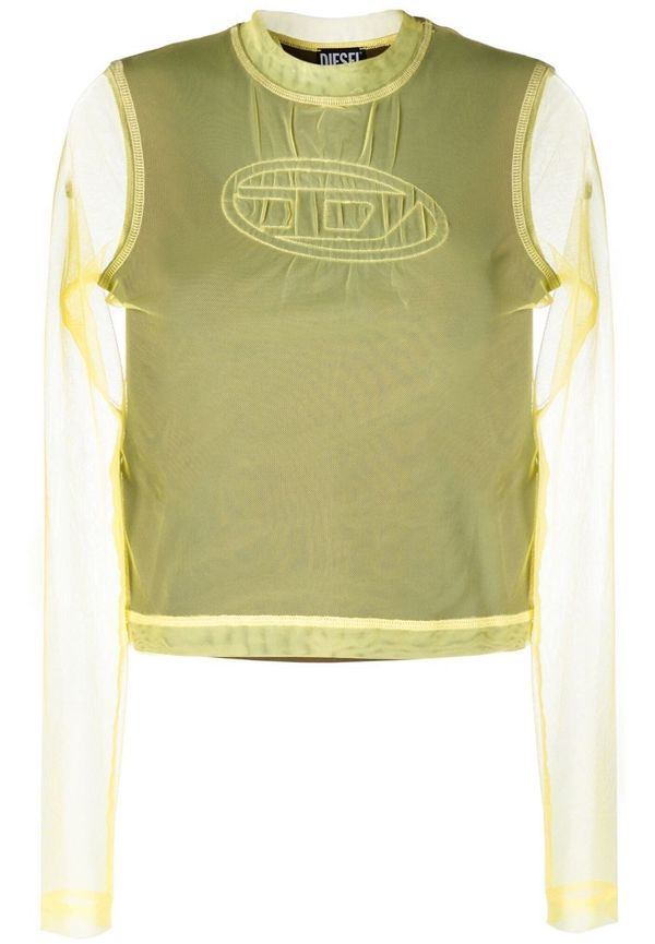 Diesel t-shirt med präglad logotyp - Gul