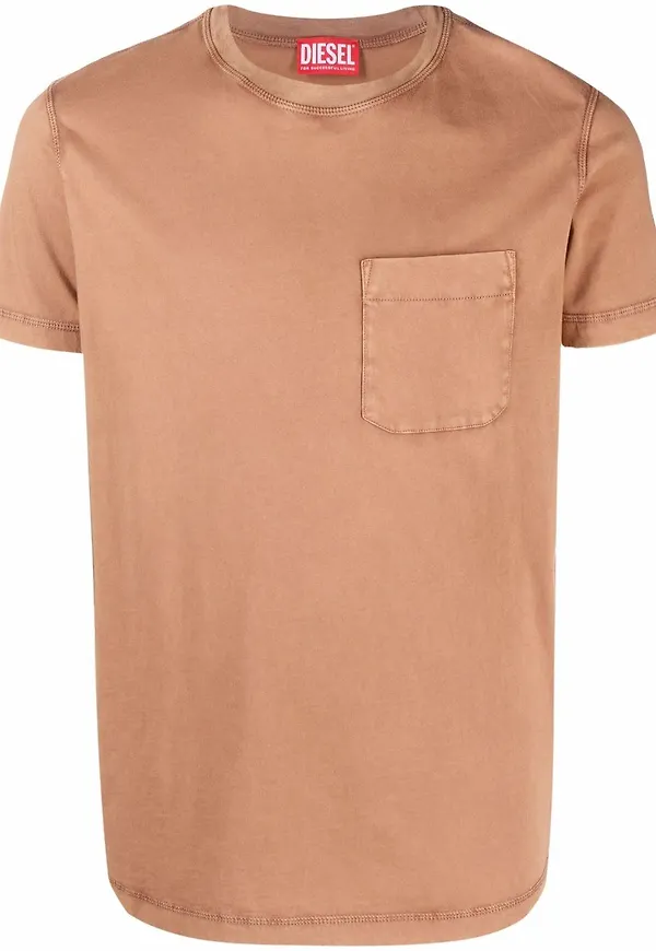 Diesel t-shirt med rundad hals - Brun