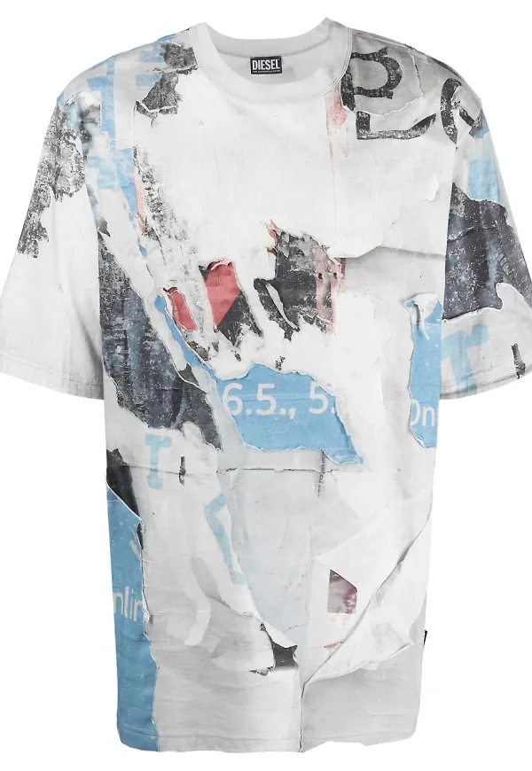 Diesel t-shirt med rundad hals - Neutral