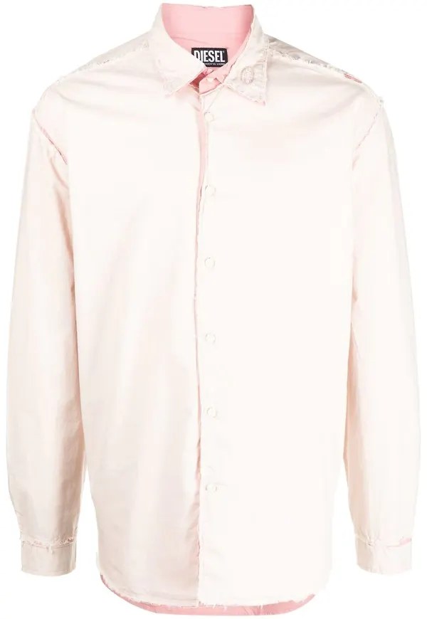Diesel t-shirt med slitning - Rosa