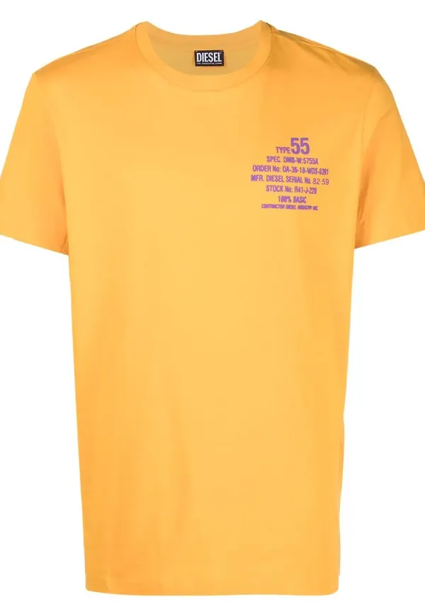 Diesel t-shirt med slogan - Orange