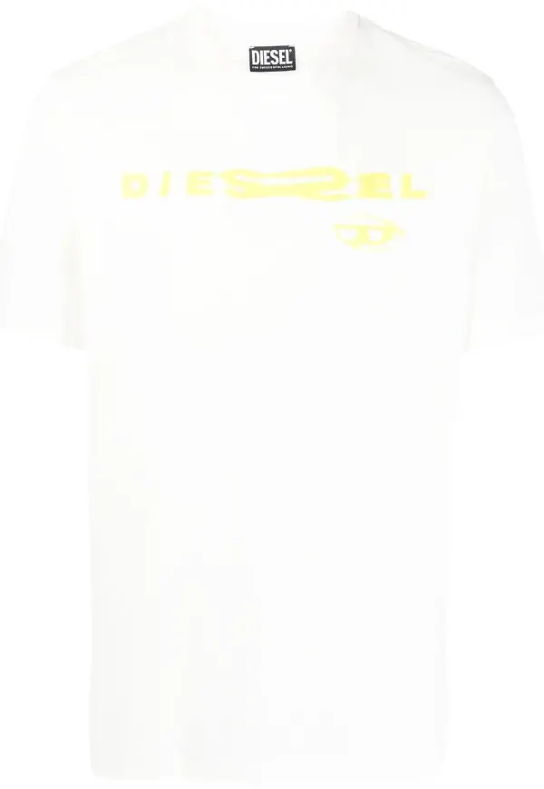 Diesel t-shirt med tryck - Vit