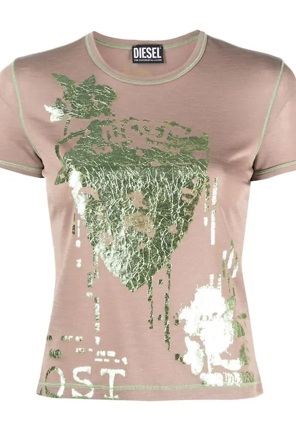 Diesel T-Uncutie-Long-G4 t-shirt - Neutral