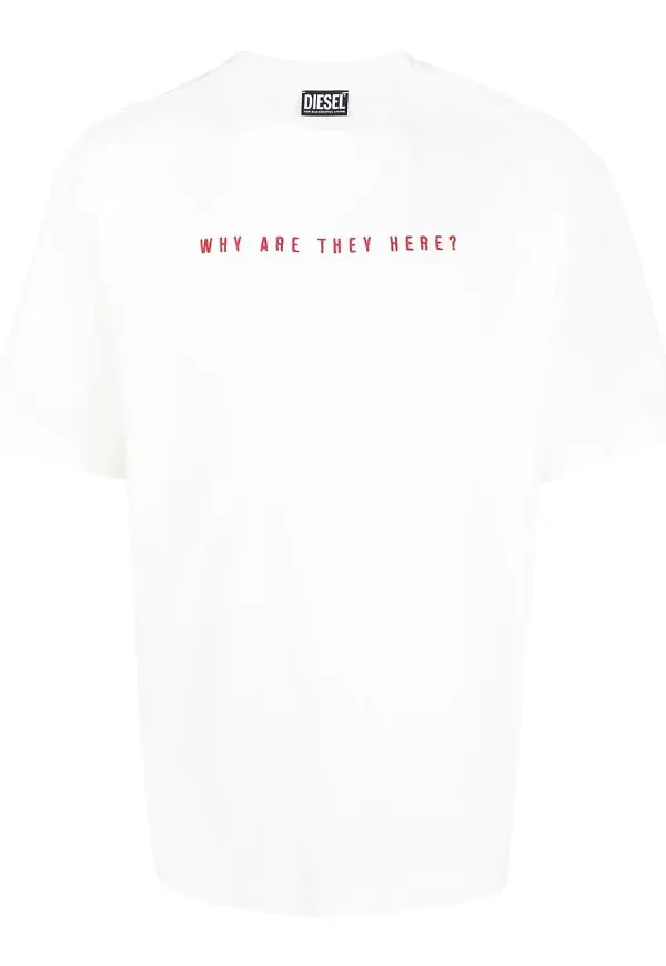 Diesel T-WASH-E5 t-shirt - Vit