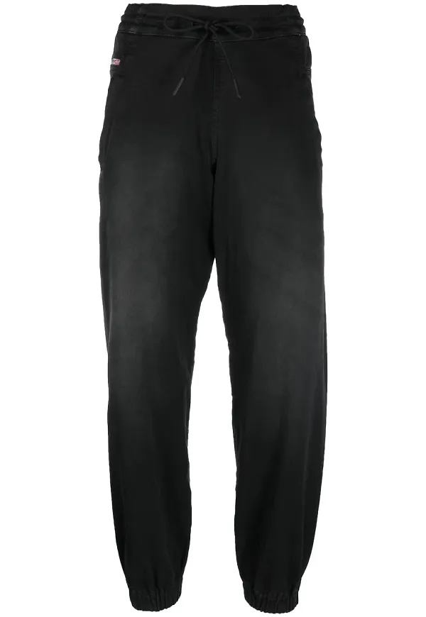 Diesel tapered-jeans med dragsko - Svart